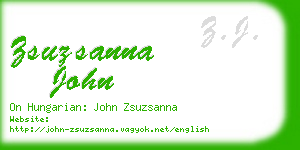 zsuzsanna john business card